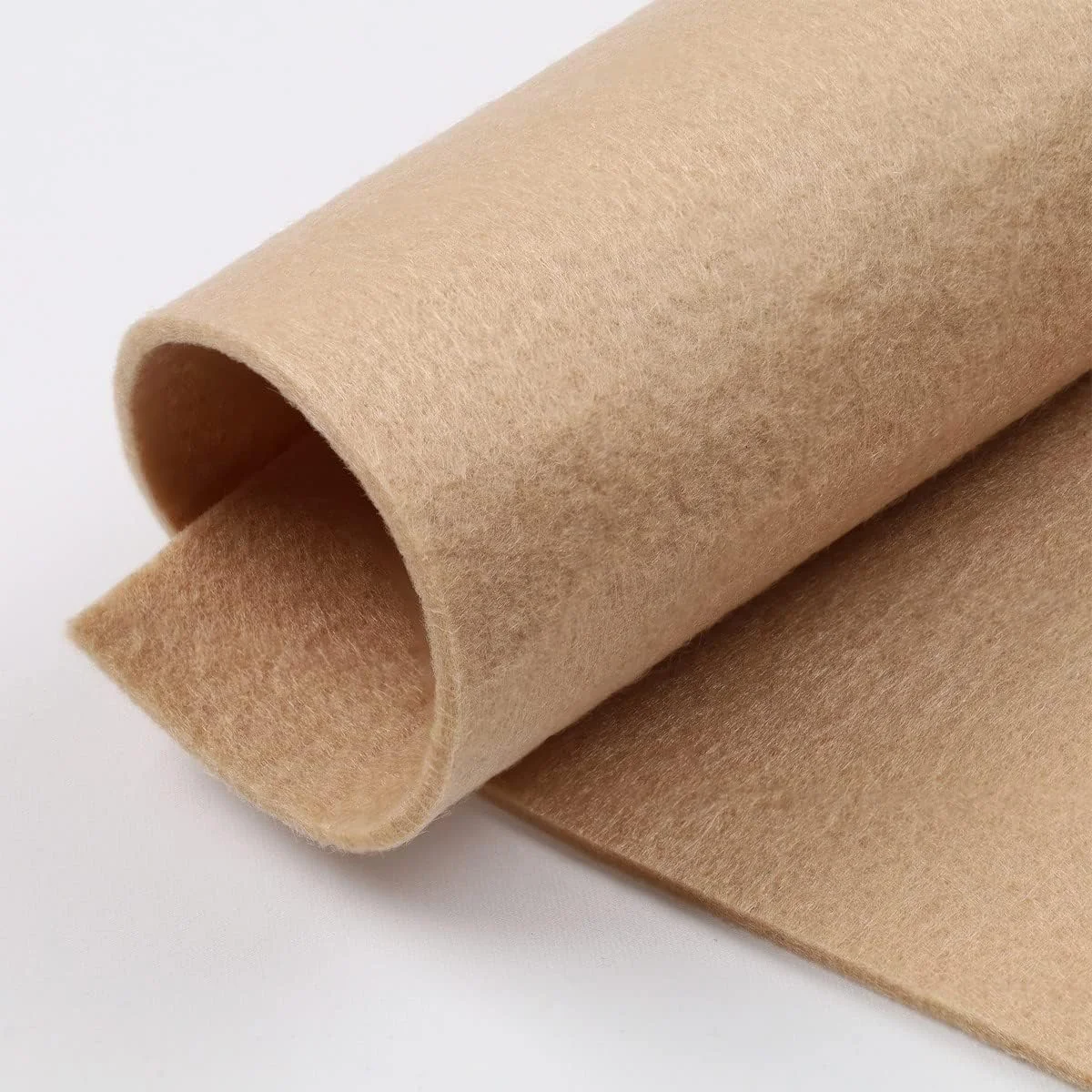 ورقه‌های نمدی ضخامت 3 میلی‌متر، نمد واقعی، اندازه 50x36 سانتی‌متر - 39 رنگ موجود - ایده آل برای علاقه‌مندان به سرگرمی (بژ پالومینو)