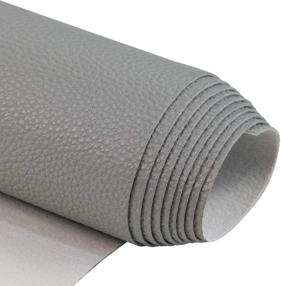پارچه چرم مصنوعی نرم TORRAMI، جنس PU، یک یارد 137 سانتی‌متر در 91 سانتی‌متر، ضخامت 0.95 میلی‌متر، مناسب برای روکش‌کاری، صنایع دستی DIY، طرح سنگ‌ریزه‌ای خاکستری کالباسی