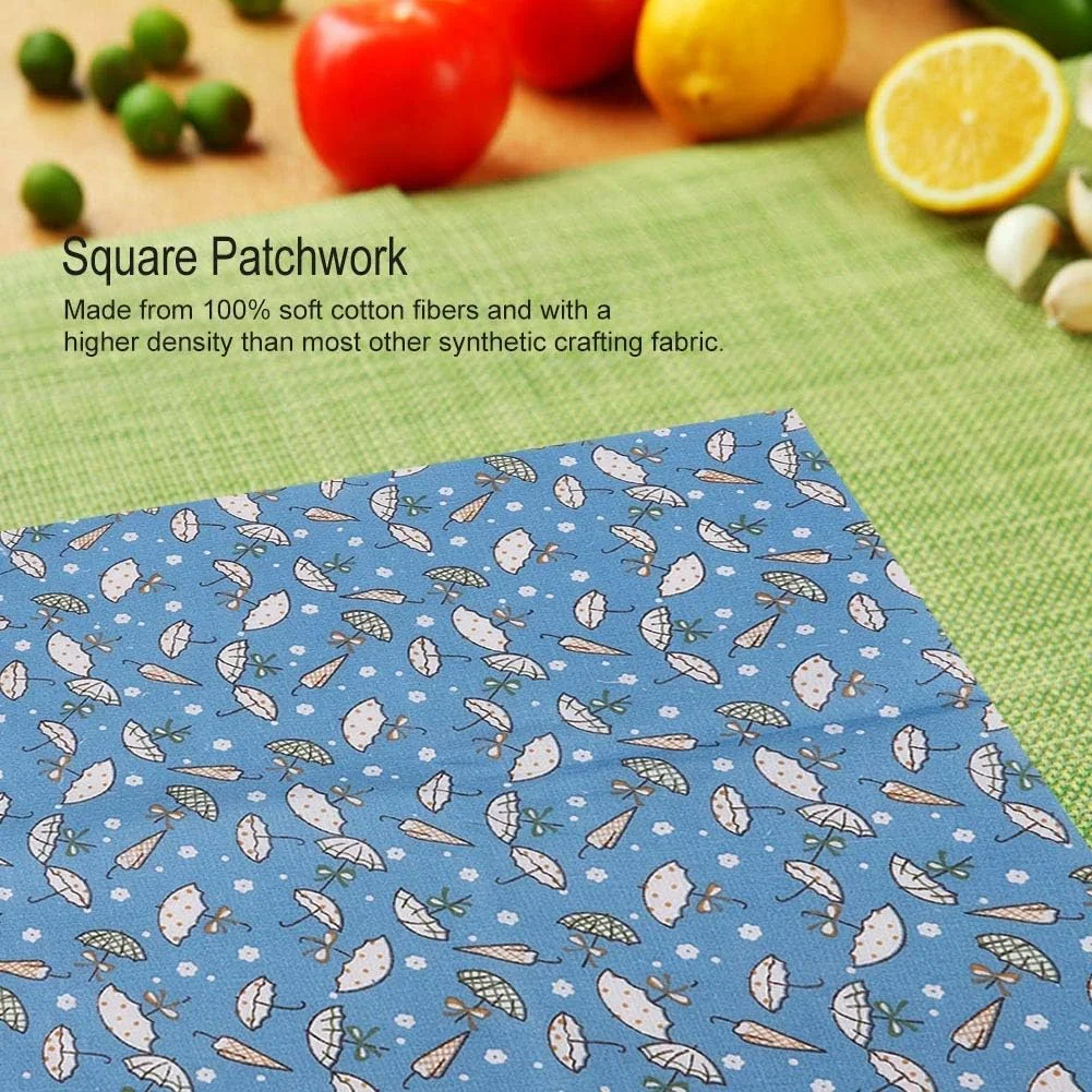 BABAUU بسته های پارچه ای 7 تکه ای، جنس پارچه نخی گلدار برای خیاطی، پارچه های آبی با الگوهای مختلف، بسته های پارچه ای برای صنایع دستی DIY، خیاطی، تکه دوزی، 50 x 50 سانتی متر BABAUU بسته های پارچه ای 7 تکه ای، جنس پارچه نخی گلدار برای خیاطی، پارچه های آبی با الگوهای مختلف، بسته های پارچه ای برای صنایع دستی DIY، خیاطی، تکه دوزی، 50 x 50 سانتی متر