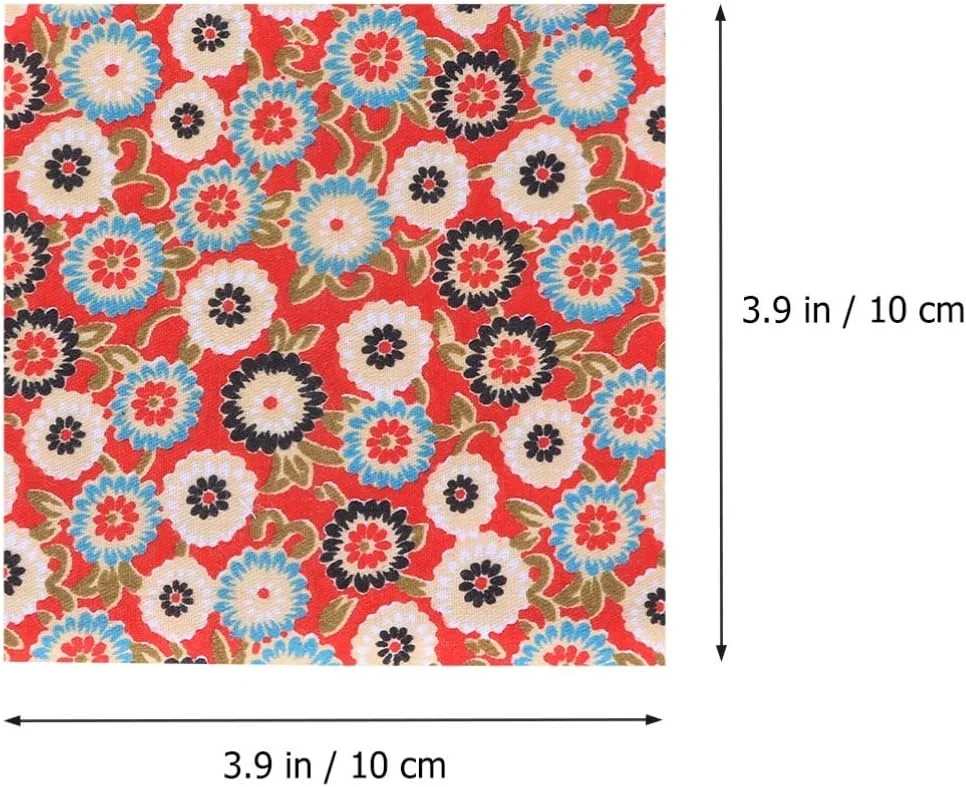 ZHUGI بسته 10 عددی پارچه نخی طرح گل، پارچه مربعی مناسب برای صنایع دستی، تکه دوزی، خیاطی، ساخت آلبوم عکس و کارهای دستی ZHUGI بسته 10 عددی پارچه نخی طرح گل، پارچه مربعی مناسب برای صنایع دستی، تکه دوزی، خیاطی، ساخت آلبوم عکس و کارهای دستی