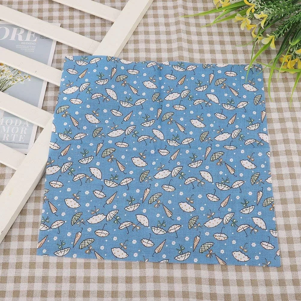 BABAUU بسته های پارچه ای 7 تکه ای، جنس پارچه نخی گلدار برای خیاطی، پارچه های آبی با الگوهای مختلف، بسته های پارچه ای برای صنایع دستی DIY، خیاطی، تکه دوزی، 50 x 50 سانتی متر BABAUU بسته های پارچه ای 7 تکه ای، جنس پارچه نخی گلدار برای خیاطی، پارچه های آبی با الگوهای مختلف، بسته های پارچه ای برای صنایع دستی DIY، خیاطی، تکه دوزی، 50 x 50 سانتی متر