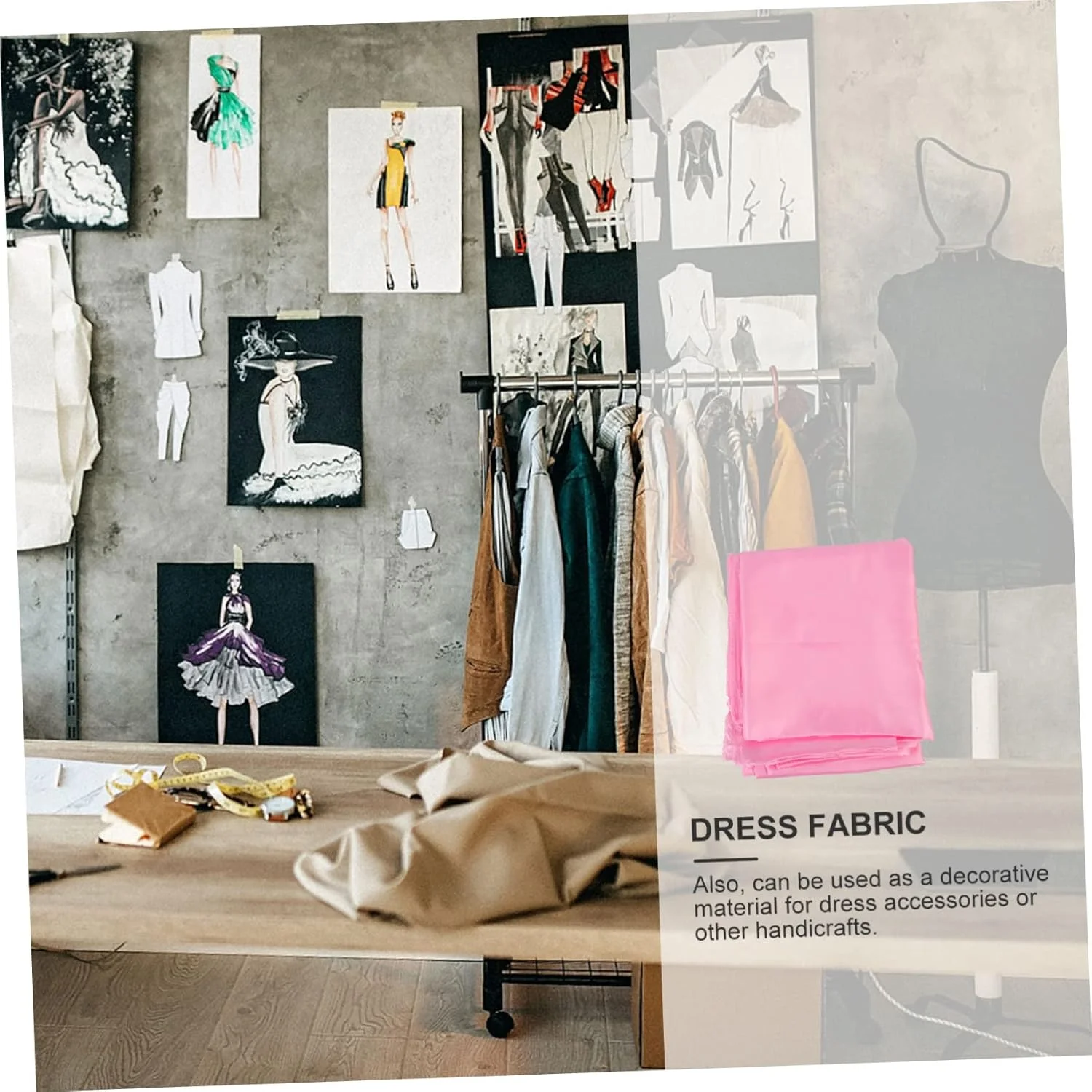 پارچه نخی پلی استر برش پذیر صورتی FUHULU، مناسب لباس، کاردستی خانگی، مواد نرم، پوشاک، پارچه متقال، پارچه تزئینی M برای لوازم خیاطی و کاردستی پارچه نخی پلی استر برش پذیر صورتی FUHULU، مناسب لباس، کاردستی خانگی، مواد نرم، پوشاک، پارچه متقال، پارچه تزئینی M برای لوازم خیاطی و کاردستی