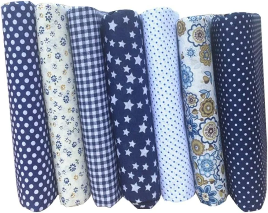 14 تکه پارچه مربعی طرح گلدار، پارچه نخی تکه دوزی برای خیاطی و کارهای دستی