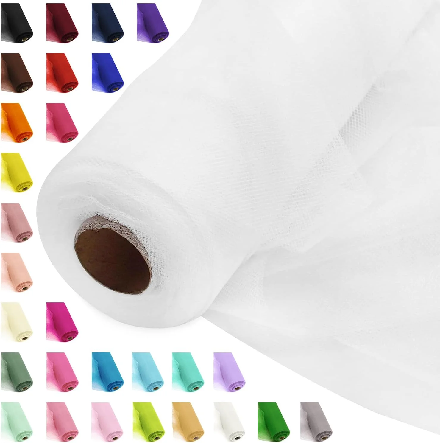 پارچه تور Ableme Deco به عرض 54 اینچ و طول 20 یارد، مناسب تزئینات عروسی، دکوراسیون پذیرایی، پارچه آرک و پارچه شفاف متری