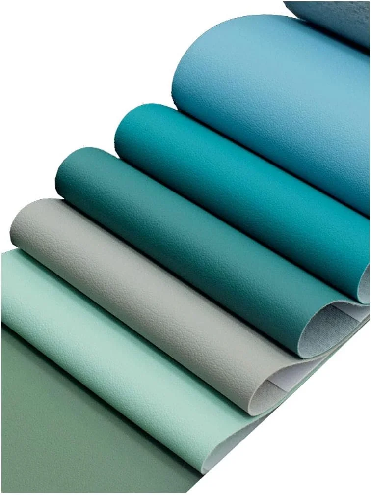 XCYYBB متریال چرم مصنوعی، پارچه چرم مصنوعی PU رنگ ثابت، پارچه وینیل چرم مصنوعی ضد آب برای تعمیر مبلمان، صنایع دستی DIY، برای روکش دوزی - سبز روشن 1.38x3 متر