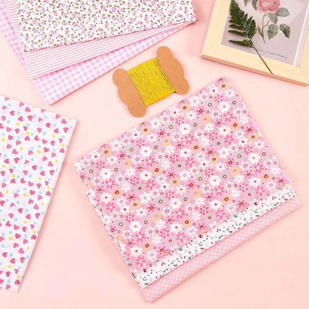 بسته پارچه ای نخی 7 تکه ای برای کاردستی، تکه دوزی، خیاطی، الگوهای مختلف پارچه ای برای ساخت آلبوم عکس و هنرهای دستی (صورتی)، ابعاد 50x50 سانتی متر بسته پارچه ای نخی 7 تکه ای برای کاردستی، تکه دوزی، خیاطی، الگوهای مختلف پارچه ای برای ساخت آلبوم عکس و هنرهای دستی (صورتی)، ابعاد 50x50 سانتی متر