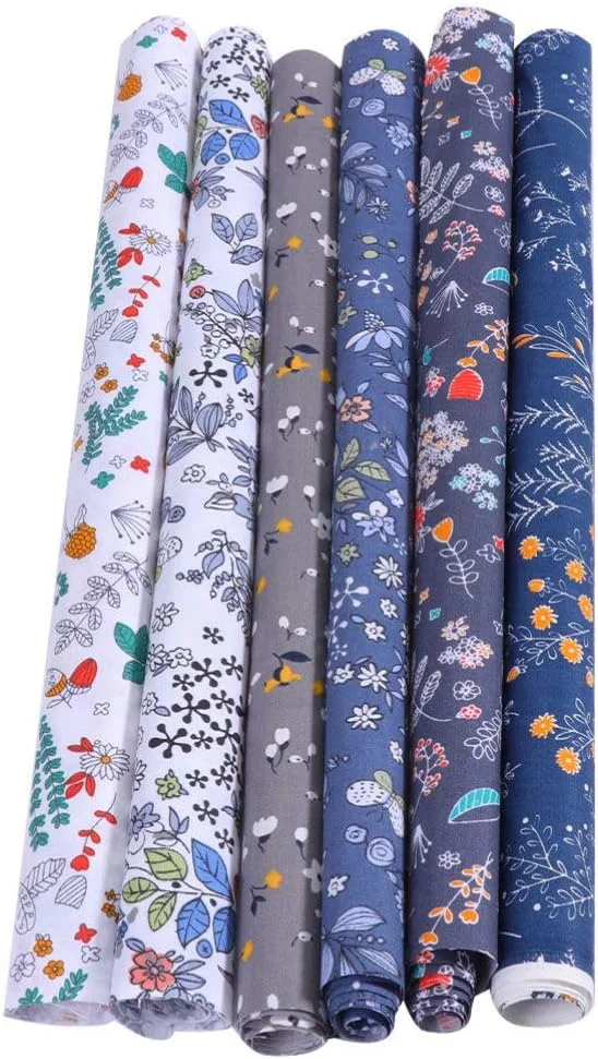 HOPHO 6pcs Floral Cotton Quilting Fabric Patchwork DIY Flower Pattern Fabric Quilt Squares for DIY Craft Sewing Quilting Scrapbooking HOPHO 6pcs Floral Cotton Quilting Fabric Patchwork DIY Flower Pattern Fabric Quilt Squares for DIY Craft Sewing Quilting Scrapbooking