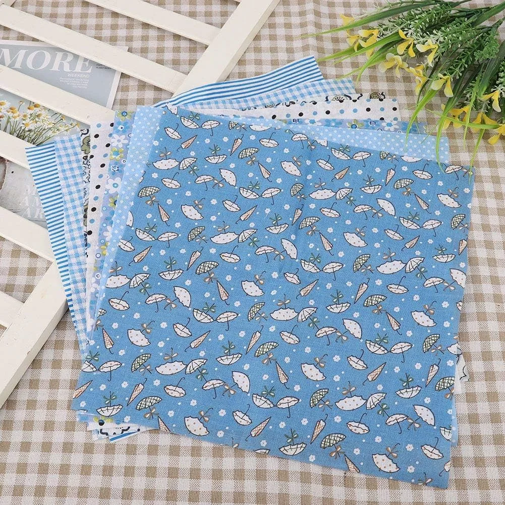 پارچه نخی DIY، مجموعه ملحفه از پیش برش خورده، لحاف دوزی، خیاطی، ورق DIY از پیش برش خورده، تزئین خانه، مربع های پارچه نخی، پنبه گل آبی برای کاردستی تزئین خانه (25 * 25 سانتی متر) پارچه نخی DIY، مجموعه ملحفه از پیش برش خورده، لحاف دوزی، خیاطی، ورق DIY از پیش برش خورده، تزئین خانه، مربع های پارچه نخی، پنبه گل آبی برای کاردستی تزئین خانه (25 * 25 سانتی متر)