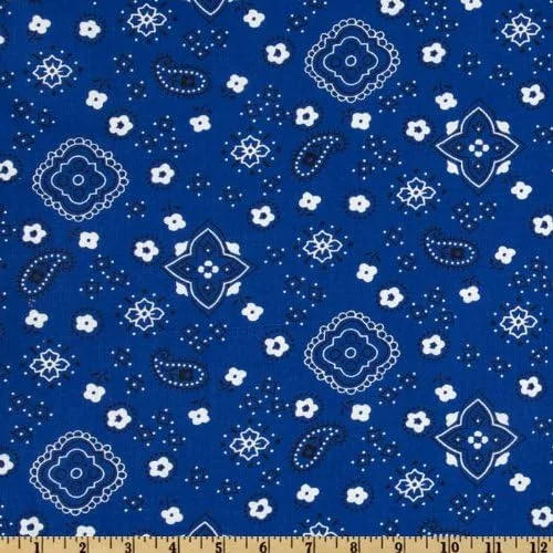 Richlin Fabrics Textiles 0268283 Bandana Prints Black by The Yard Yard Blue 0268282 Richlin Fabrics Textiles 0268283 Bandana Prints Black by The Yard Yard Blue 0268282