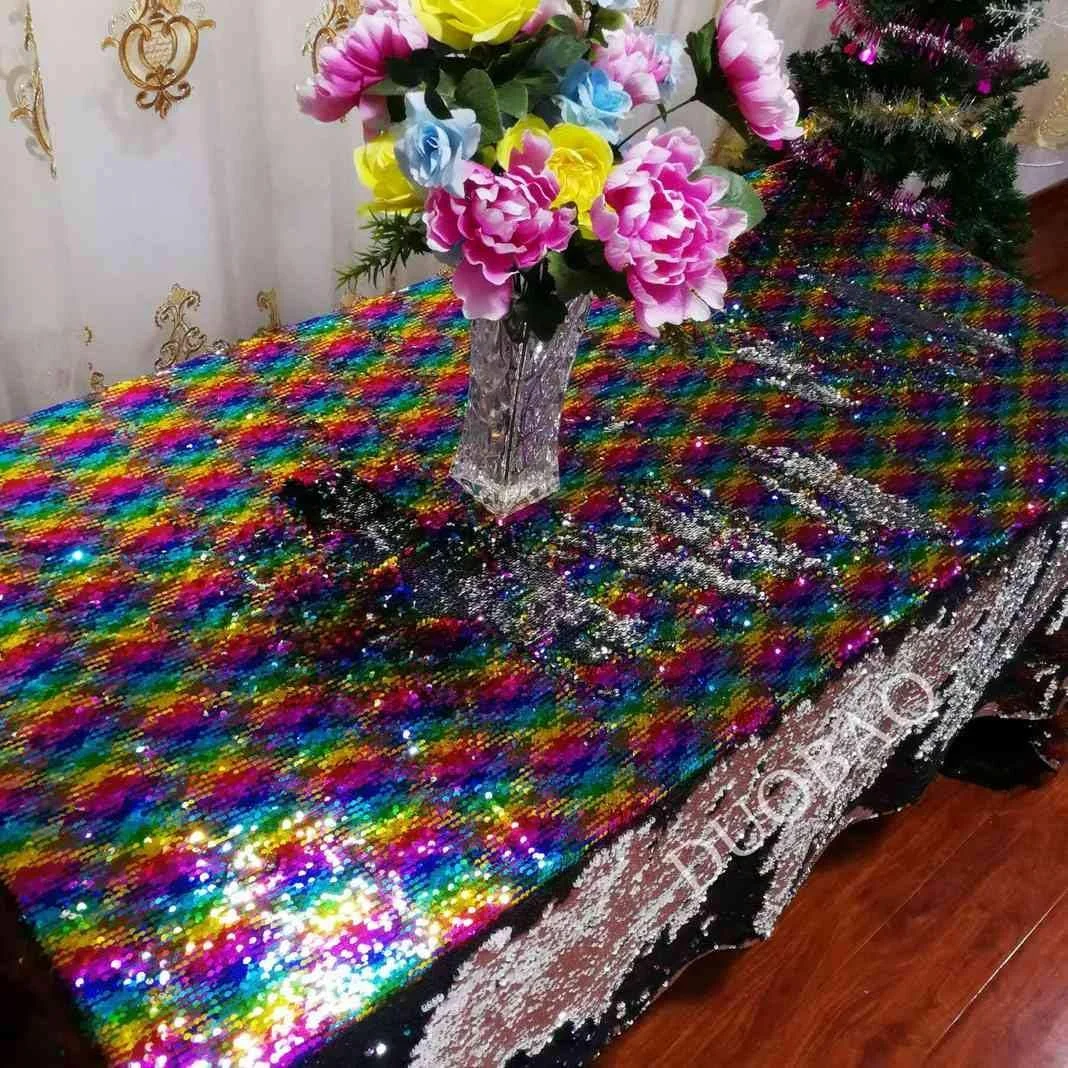 DUOBAO Rainbow to Silver Sewing Fabric by The Yard 4 Yards Drop Cloth Party Mermaid Fantastic Hologram Big Sequin Mesh Fabric Sequin Material Fabric Double Sequin Fabric DUOBAO Rainbow to Silver Sewing Fabric by The Yard 4 Yards Drop Cloth Party Mermaid Fantastic Hologram Big Sequin Mesh Fabric Sequin Material Fabric Double Sequin Fabric