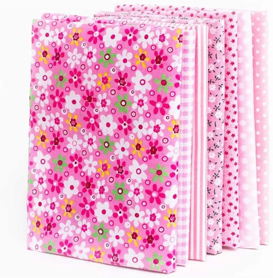 پارچه نخی یک چهارم، 7 تکه پارچه لحافی برای کاردستی DIY، مجموعه پارچه های نخی برای خیاطی (25 X 25 سانتی متر)