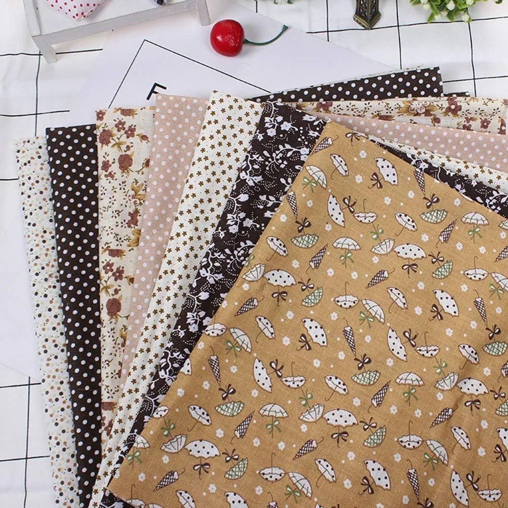 پارچه نخی صنایع دستی، 7 تکه پارچه نخی 25 * 25 سانتی متری طرح گلدار خالدار، بسته مربعی شکل برش خورده برای لحاف دوزی، خیاطی و تکه دوزی (25 * 25) پارچه نخی صنایع دستی، 7 تکه پارچه نخی 25 * 25 سانتی متری طرح گلدار خالدار، بسته مربعی شکل برش خورده برای لحاف دوزی، خیاطی و تکه دوزی (25 * 25)