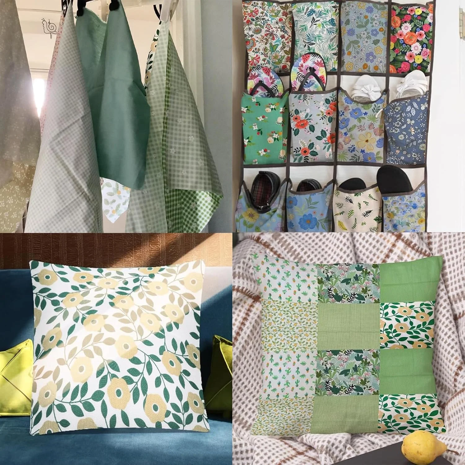 ست 7 تکه پارچه نخی - پارچه برای خیاطی، پارچه های تکه دوزی، تکه پارچه - پارچه DIY برای صنایع دستی، لحاف دوزی، تزئینات و لباس عروسک - 100% پنبه، طرح های مختلف (ست باغ سبز، 50 x 50 سانتی متر) ست 7 تکه پارچه نخی - پارچه برای خیاطی، پارچه های تکه دوزی، تکه پارچه - پارچه DIY برای صنایع دستی، لحاف دوزی، تزئینات و لباس عروسک - 100% پنبه، طرح های مختلف (ست باغ سبز، 50 x 50 سانتی متر)