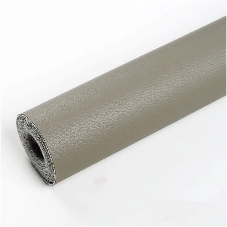 XCYYBB Self-adhesive Leather Fabric Faux Leather Fabric Leatherette Leathercloth Material Clothing Dressmaking Upholstery waterproof fabric Faux Leather Leatherette Upholstery Fabric -Gray 17# 1.35x8m