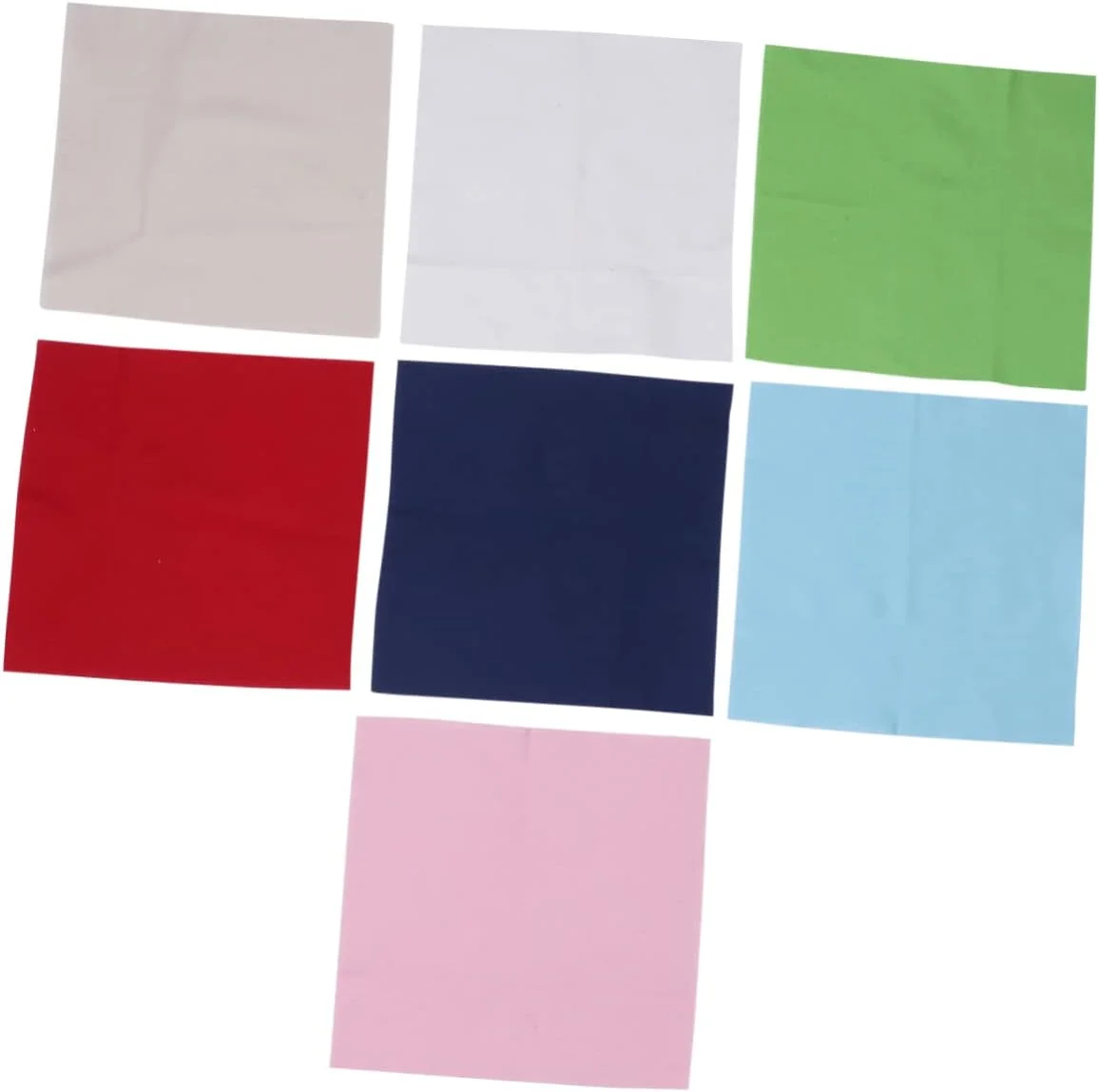 FUHULU 7pcs Craft Bundle Cloth Fabric Creative Cross- Colored DIY Gifts Squares Linen Color Precut Sewing Art Crafts Accessory Quilting Supply Useful Tool for Needle Practical