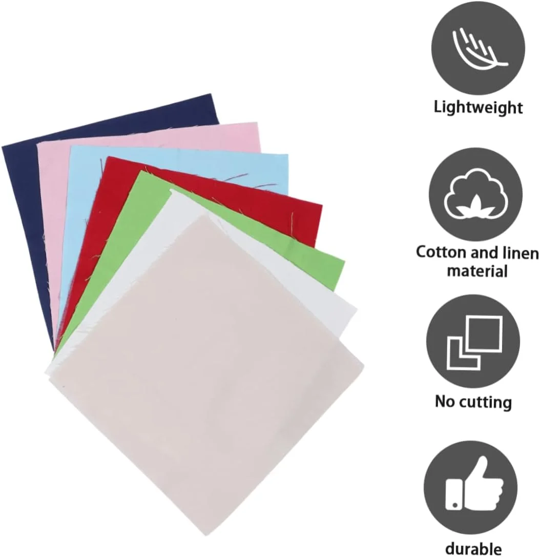 FUHULU 7pcs Craft Bundle Cloth Fabric Creative Cross- Colored DIY Gifts Squares Linen Color Precut Sewing Art Crafts Accessory Quilting Supply Useful Tool for Needle Practical FUHULU 7pcs Craft Bundle Cloth Fabric Creative Cross- Colored DIY Gifts Squares Linen Color Precut Sewing Art Crafts Accessory Quilting Supply Useful Tool for Needle Practical