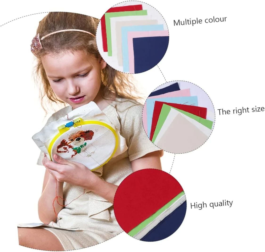 FUHULU 7pcs Craft Bundle Cloth Fabric Creative Cross- Colored DIY Gifts Squares Linen Color Precut Sewing Art Crafts Accessory Quilting Supply Useful Tool for Needle Practical FUHULU 7pcs Craft Bundle Cloth Fabric Creative Cross- Colored DIY Gifts Squares Linen Color Precut Sewing Art Crafts Accessory Quilting Supply Useful Tool for Needle Practical
