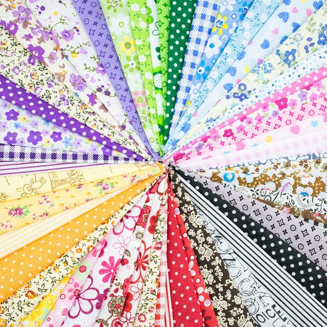 فورینیم 300 تکه پارچه نخی طرح دار 10x10 سانتی متر، 60 طرح مختلف، مناسب برای تکه دوزی، خیاطی و ساخت کاردستی فورینیم 300 تکه پارچه نخی طرح دار 10x10 سانتی متر، 60 طرح مختلف، مناسب برای تکه دوزی، خیاطی و ساخت کاردستی