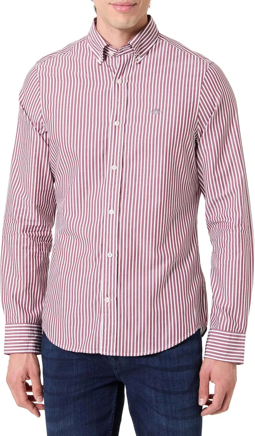 پیراهن مردانه راه راه پاپلین کلاسیک اسلیم GANT