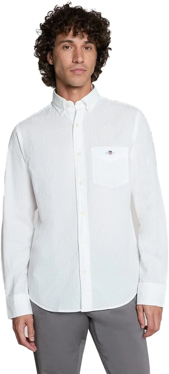 پیراهن مردانه GANT مدل 3250035-113 طرح ساده سیرساکر