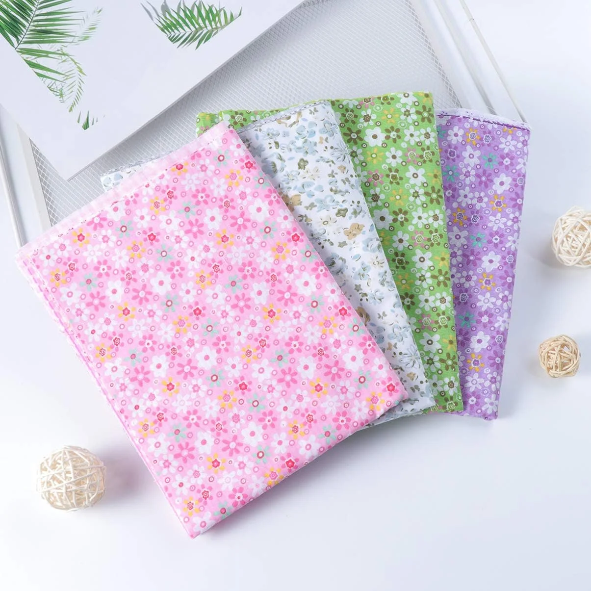 ZHUGI 7 تکه پارچه مربعی طرح گل پارچه پنبه ای تکه دوزی صنایع دستی DIY خیاطی اسکرپ بوکینگ لحاف دوزی (خاکستری) 50x50 سانتی متر ZHUGI 7 تکه پارچه مربعی طرح گل پارچه پنبه ای تکه دوزی صنایع دستی DIY خیاطی اسکرپ بوکینگ لحاف دوزی (خاکستری) 50x50 سانتی متر