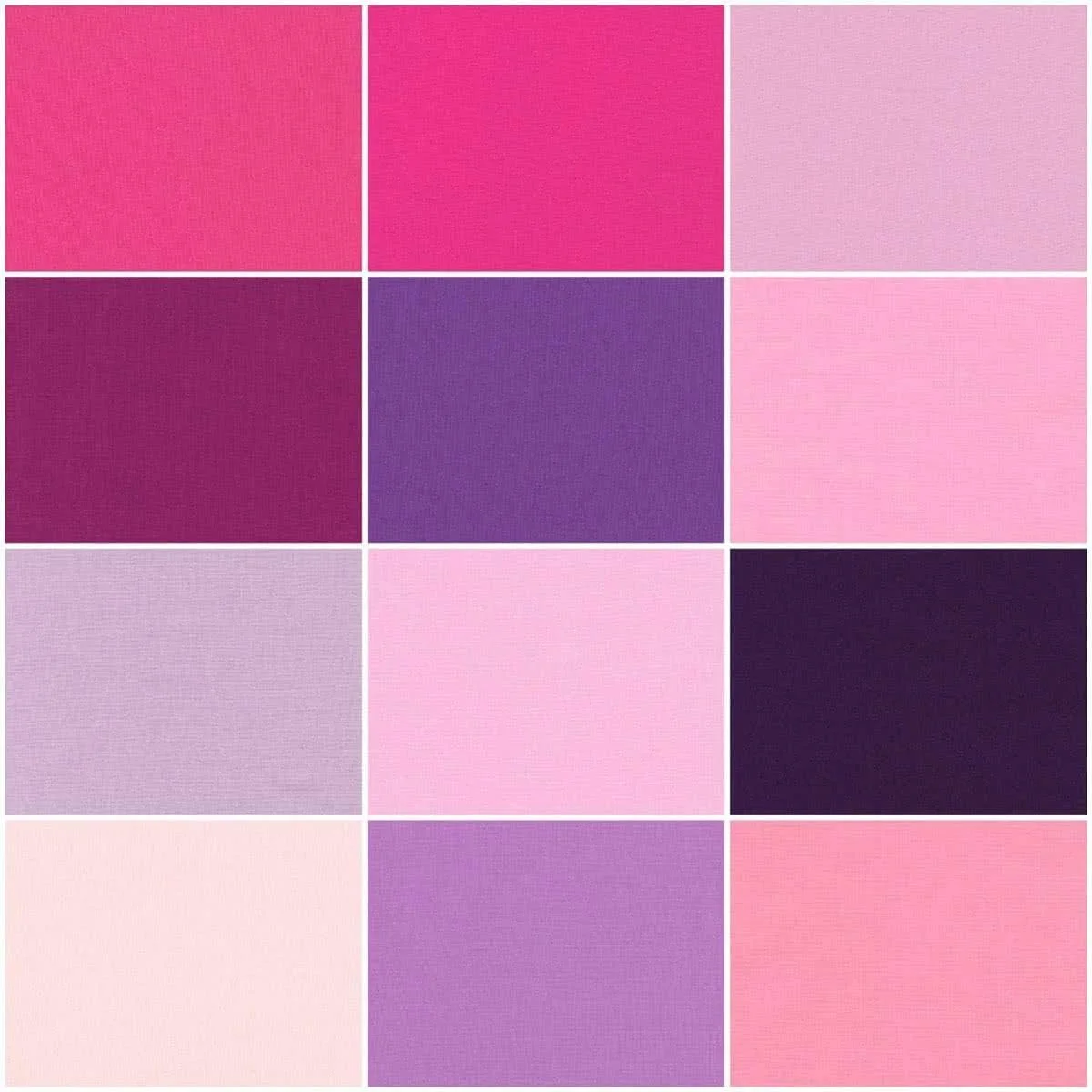 بسته پارچه ای ربع چاق (Fat Quarter) رابرت کافمن، پارچه های نخی یکدست کونا، رنگ وایلدبری، شامل 12 تکه پارچه از قبل برش خورده مناسب برای تکه دوزی، مدل FQ-1377-12 بسته پارچه ای ربع چاق (Fat Quarter) رابرت کافمن، پارچه های نخی یکدست کونا، رنگ وایلدبری، شامل 12 تکه پارچه از قبل برش خورده مناسب برای تکه دوزی، مدل FQ-1377-12