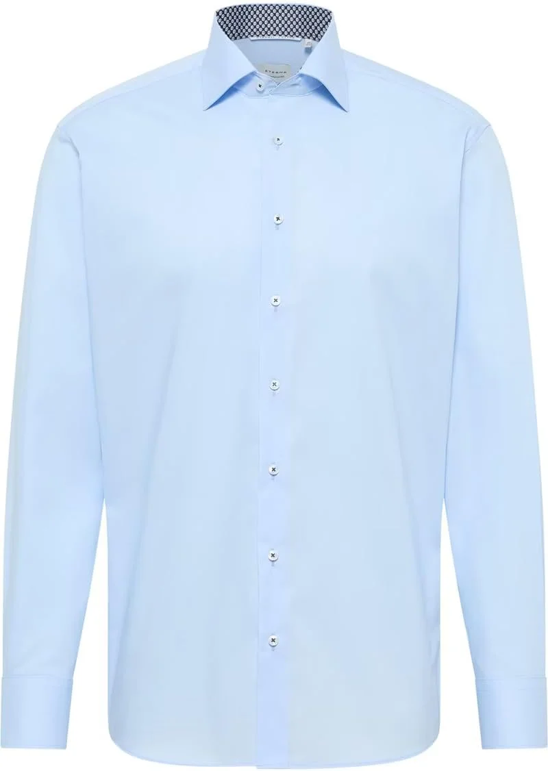 پیراهن آستین بلند مردانه ETERNA، مدل مدرن، ساده، بدون نیاز به اتو، ضد چروک، پوپلین، 100% پنبه، آبی روشن، 44 پیراهن آستین بلند مردانه ETERNA، مدل مدرن، ساده، بدون نیاز به اتو، ضد چروک، پوپلین، 100% پنبه، آبی روشن، 44