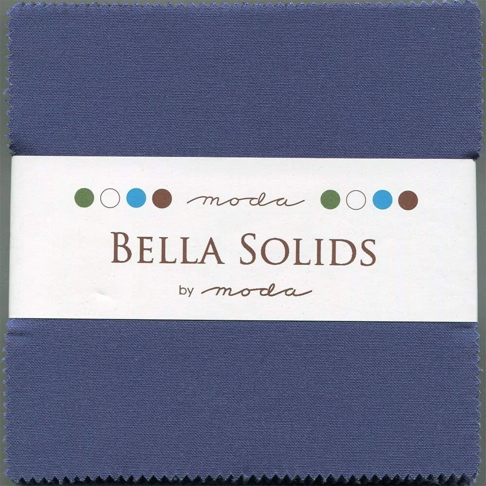 بسته جذاب پارچه های یکدست آبی Bella Fabrics Moda، 42 مربع پنبه ای 5 اینچی بسته جذاب پارچه های یکدست آبی Bella Fabrics Moda، 42 مربع پنبه ای 5 اینچی