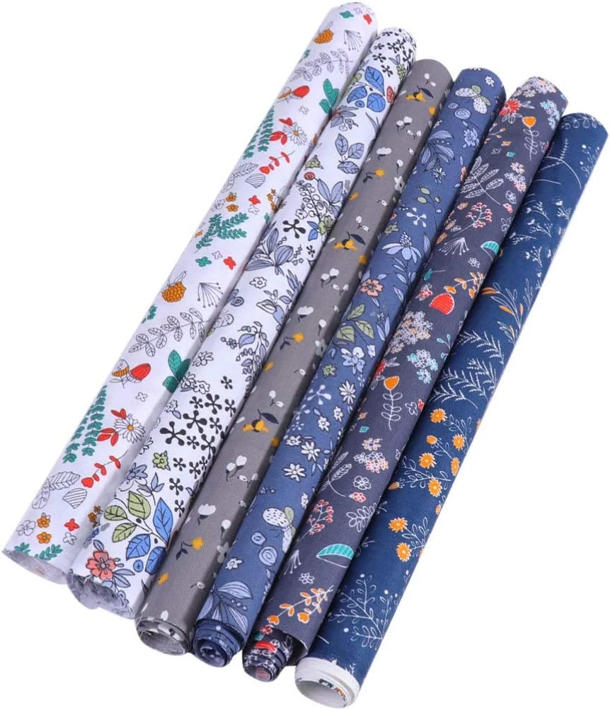HFAOHO بسته 6 عددی پارچه نخی، تکه دوزی، پارچه کرکی، خیاطی DIY، اسکرپ بوک، لحاف دوزی HFAOHO بسته 6 عددی پارچه نخی، تکه دوزی، پارچه کرکی، خیاطی DIY، اسکرپ بوک، لحاف دوزی