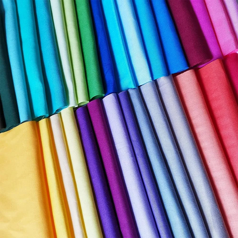 QiMicody 35 Pcs Quilting Fabric Bundles 8" x 8" (20cm×20cm) Solid Colors Pure Cotton, Precut Squares Sewing Quilting Patchwork Scraps for DIY Crafting QiMicody 35 Pcs Quilting Fabric Bundles 8" x 8" (20cm×20cm) Solid Colors Pure Cotton, Precut Squares Sewing Quilting Patchwork Scraps for DIY Crafting