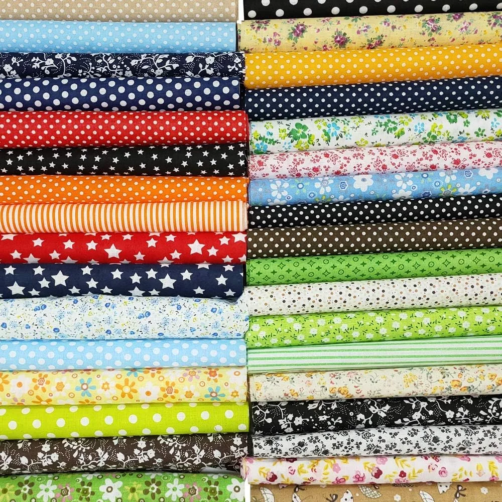 Gooswexmzl 50 Pcs 10" x 10" Craft Fabric Bundle Squares Patchwork Fabric Sets Cotton Material Quilting Fabric for DIY