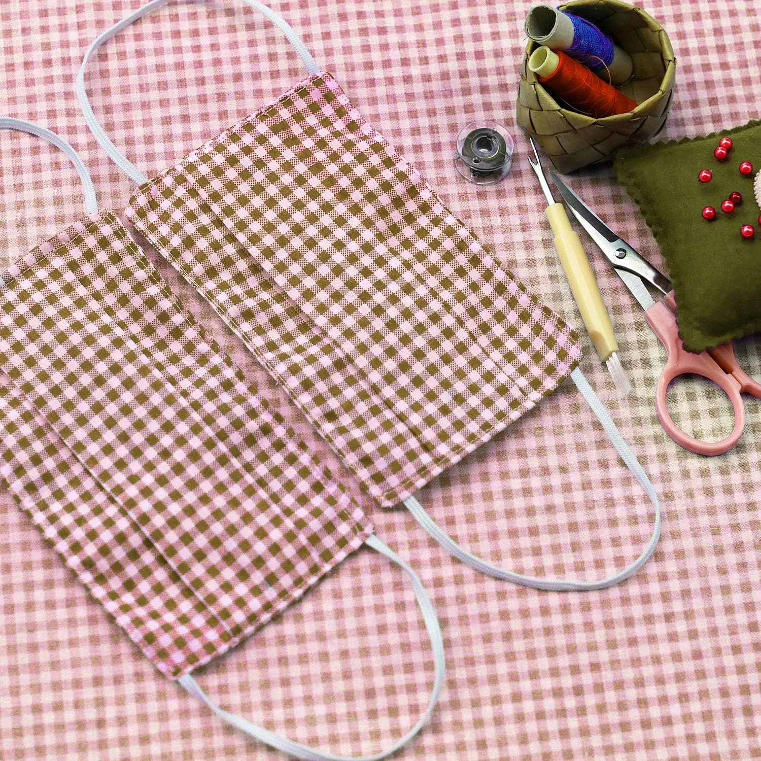 Tatuo 10 Pieces Fabric 18 x 22 Inch Precut Homespun Fabric Squares Autumn Thanksgiving Fabric Square Bundle Plaid Fabric for Scrapbooking Cloth Sewing Handmade Bag DIY Craft, 10 Styles