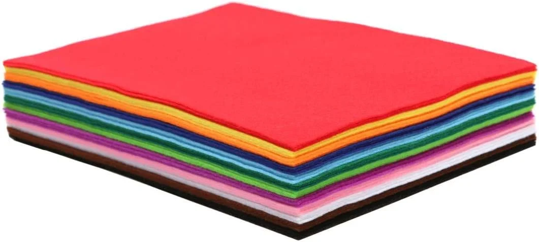 برگه‌های نمدی نرم، 21.5x28 سانتی‌متر، 36 عدد در 12 رنگ - برگه‌های مربعی پلی‌استر متنوع برای DIY، کاردستی، خیاطی، تکه‌دوزی و موارد دیگر | ضخامت 2 میلی‌متر - رنگ‌ها و اندازه‌های متنوع