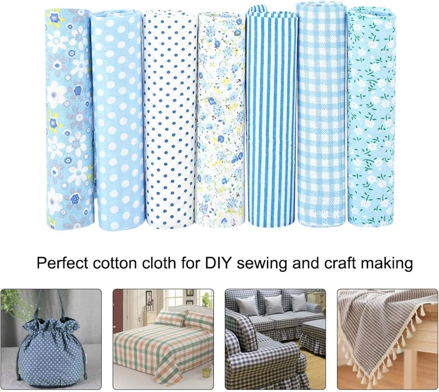 پارچه نخی خیاطی، مناسب برای روکش کوسن و کیف پول، مناسب برای DIY (25 * 25 سانتی متر) Wzsydn