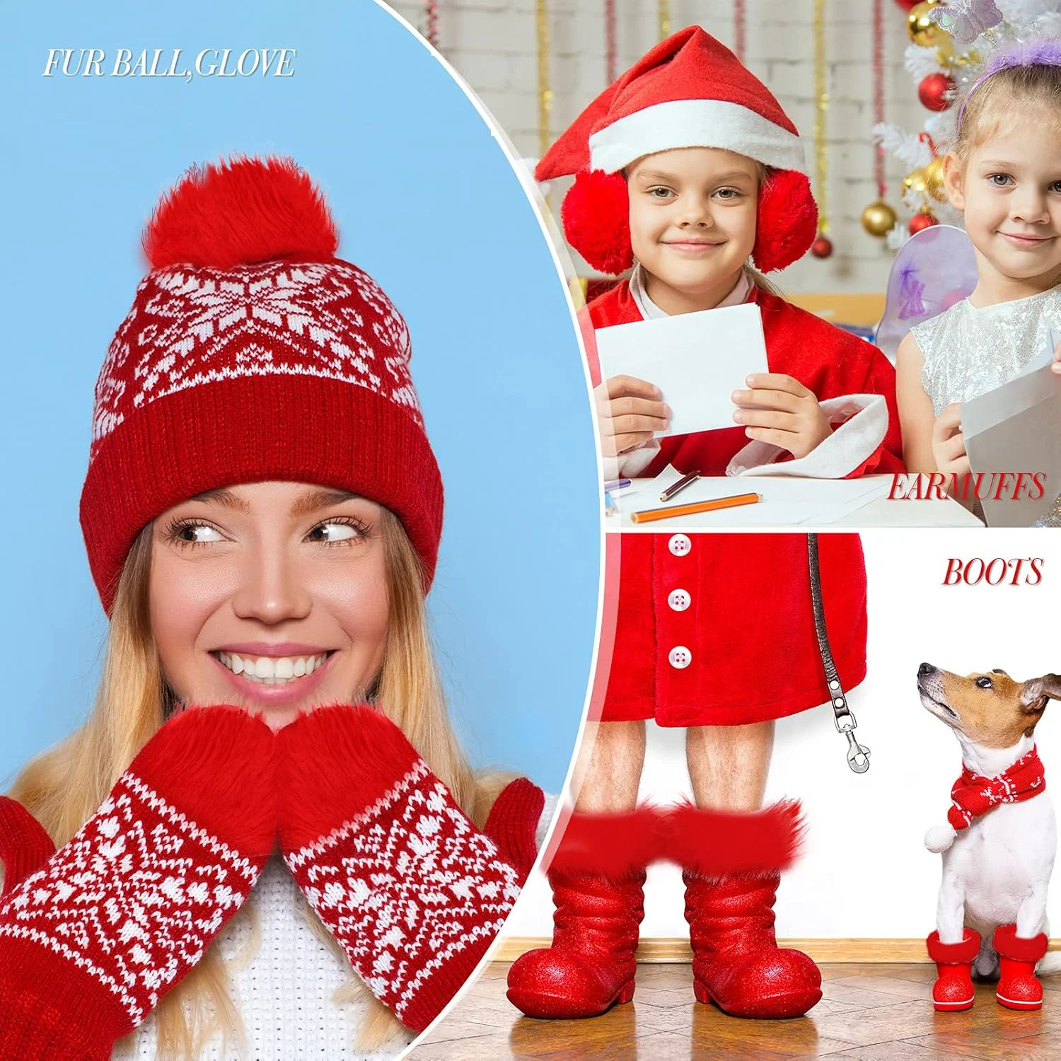 تاتوئو 4 تکه پارچه مربعی خز روباه مصنوعی، تکه های خز کرکی، روکش صندلی، پد کوسن نشیمن برای کاردستی DIY (قرمز، 25x25 سانتی متر)