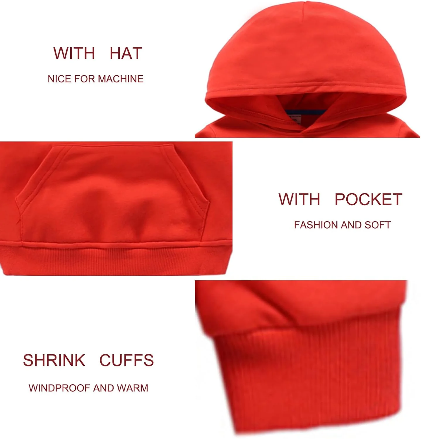 پلیور بچگانه RUIBETYHUA برای پسران و دختران، هودی جیب دار نخی غیر رسمی، بلوز آستین بلند، مناسب سنین 1 تا 7 سال