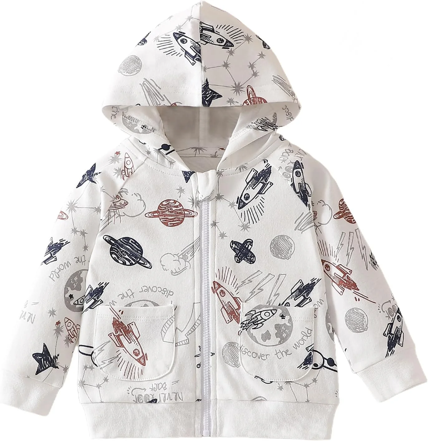 هودی و سویشرت نوزادی یک رنگ RomperinBox، ژاکت سبک وزن با زیپ کامل 0-24 ماه هودی و سویشرت نوزادی یک رنگ RomperinBox، ژاکت سبک وزن با زیپ کامل 0-24 ماه