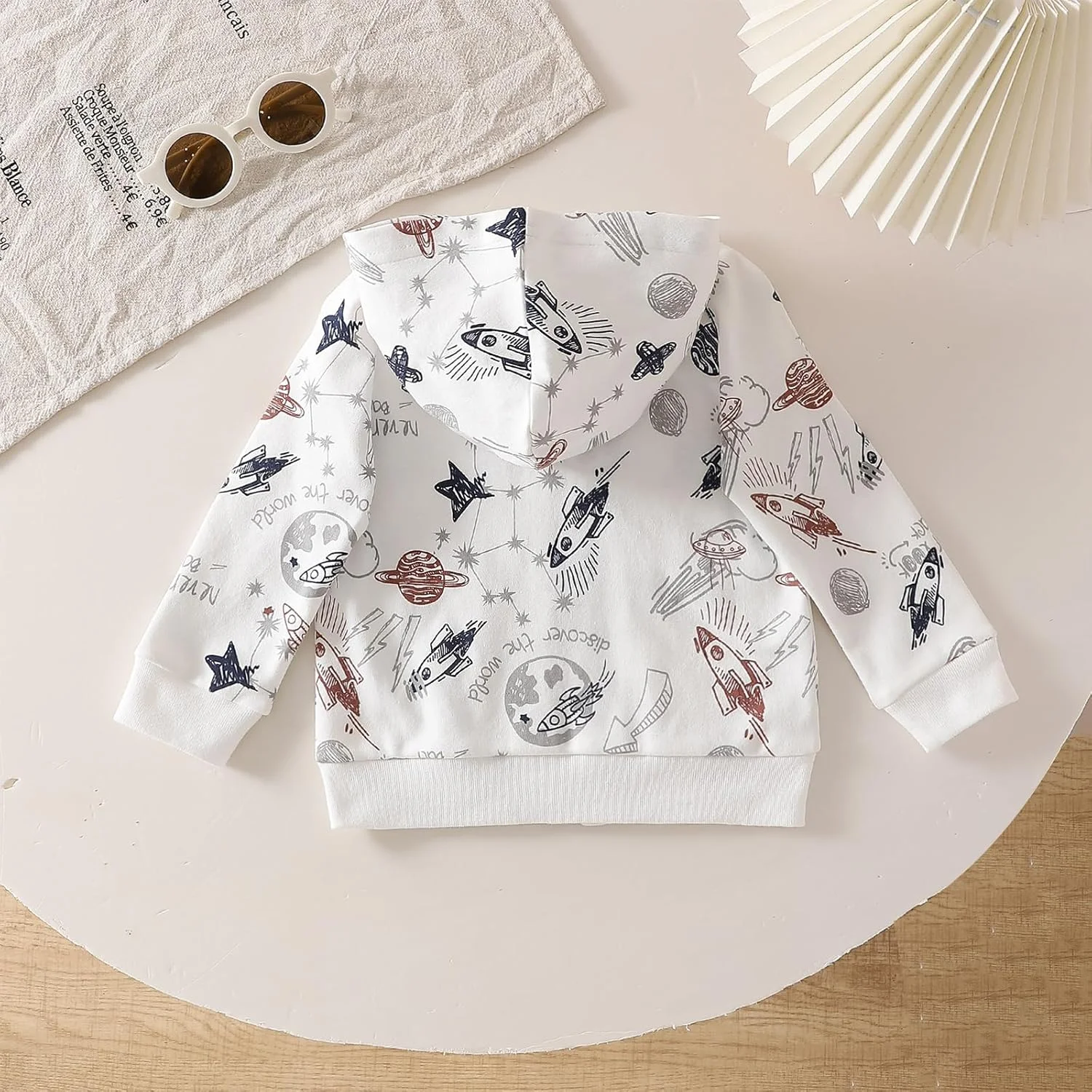 هودی و سویشرت نوزادی یک رنگ RomperinBox، ژاکت سبک وزن با زیپ کامل 0-24 ماه هودی و سویشرت نوزادی یک رنگ RomperinBox، ژاکت سبک وزن با زیپ کامل 0-24 ماه