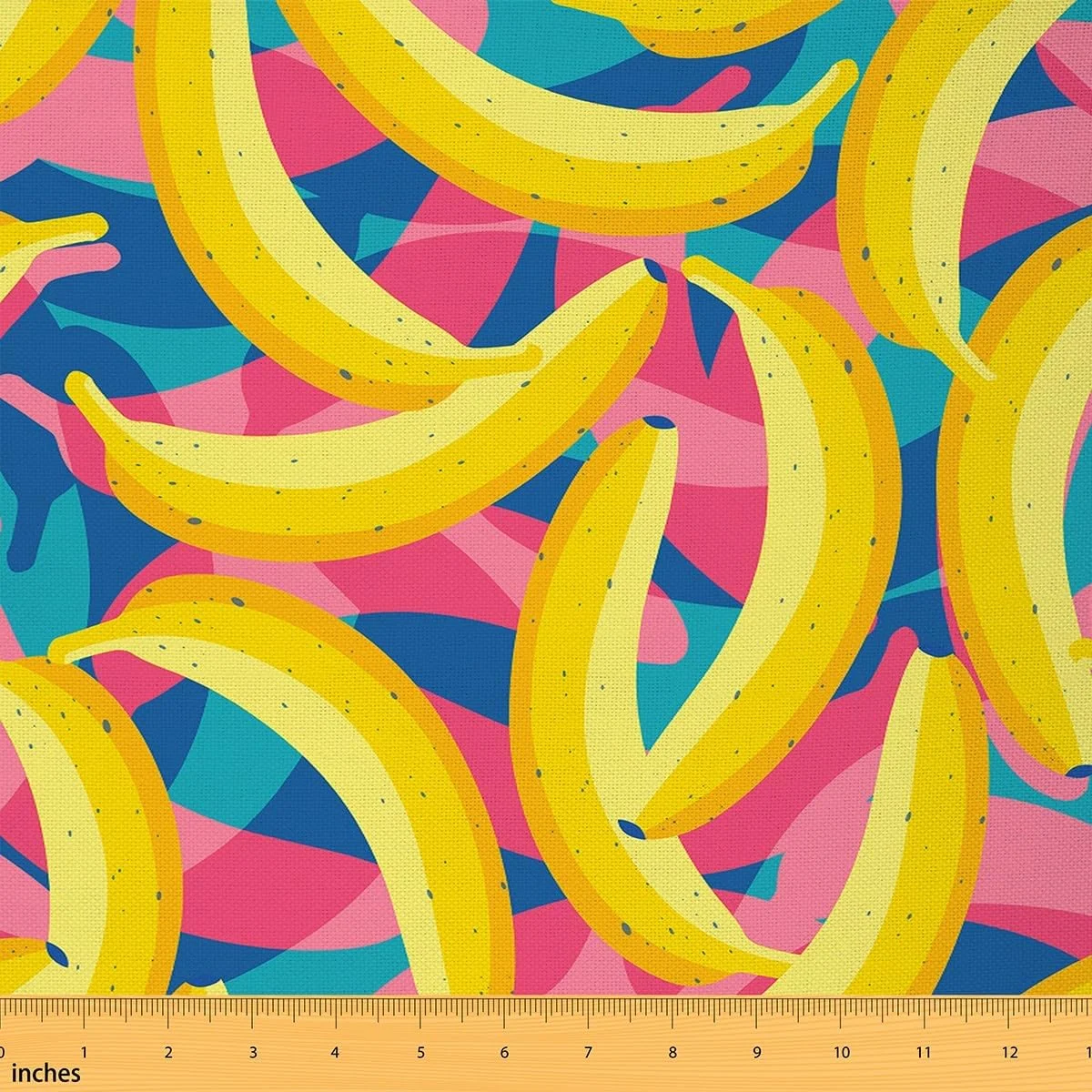 پارچه طرح موز Manfei، مناسب برای کارهای هنری، پارچه های سرگرمی DIY، هدیه های شیرین، تزئینات، پارچه تزئینی برای روکش مبلمان و لوازم منزل، 1 یارد