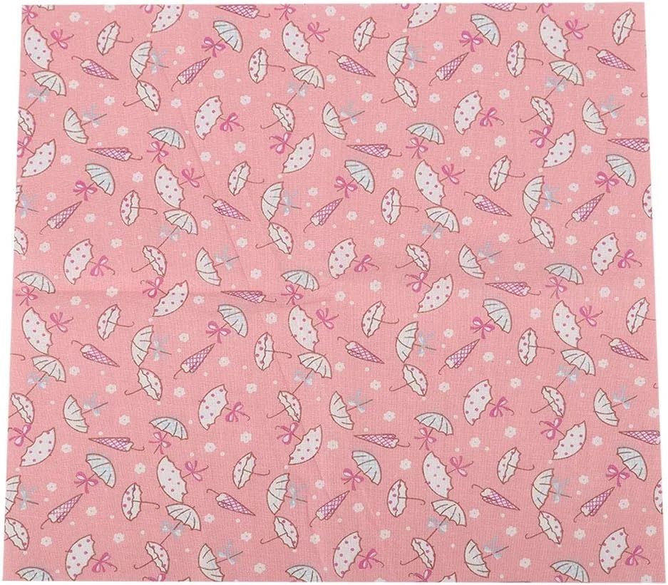 پارچه نخی مربعی، پارچه نخی DIY، پارچه خیاطی، مربع های لحاف دوزی، 7 تکه پارچه نخی گلدار صورتی مربعی لحاف دوزی خیاطی از پیش برش خورده DIY برای تکه دوزی صنایع دستی (25 * 25 سانتی متر)