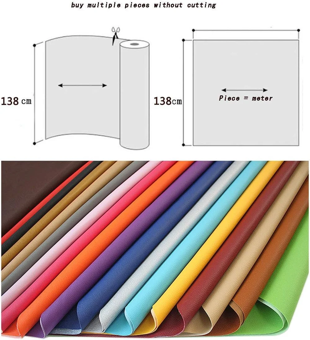 XCYYBB پارچه چرم مصنوعی با کیفیت عالی PU ضد آب برای دوخت، روکش مبلمان، لباس و ساخت کاردستی - قرمز 1.38x2 متر
