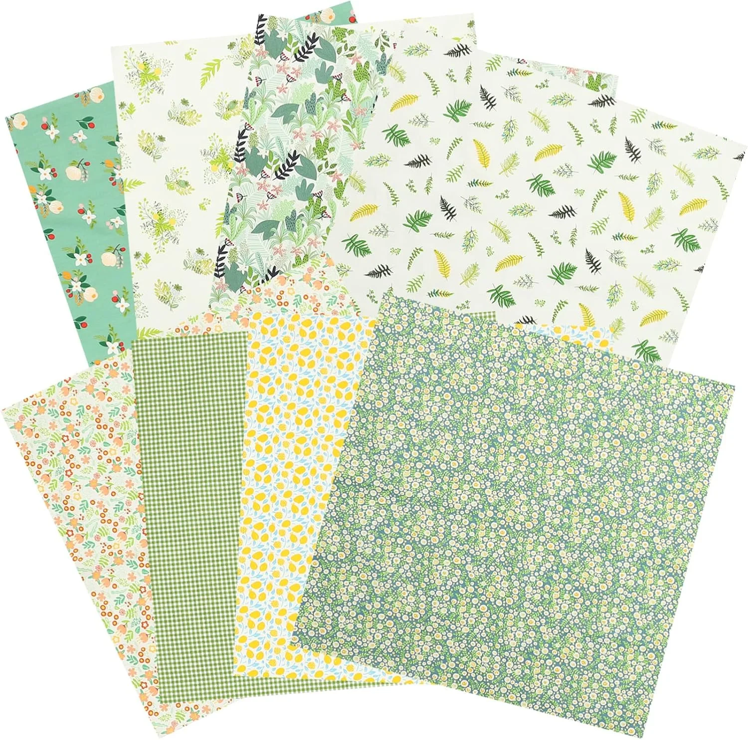مجموعه پارچه های نخی طرح دار فوهولو، 8 تکه پارچه مربعی با طرح بهاری عید پاک، لوازم خیاطی گلدار از پیش برش خورده برای تکه دوزی و صنایع دستی DIY