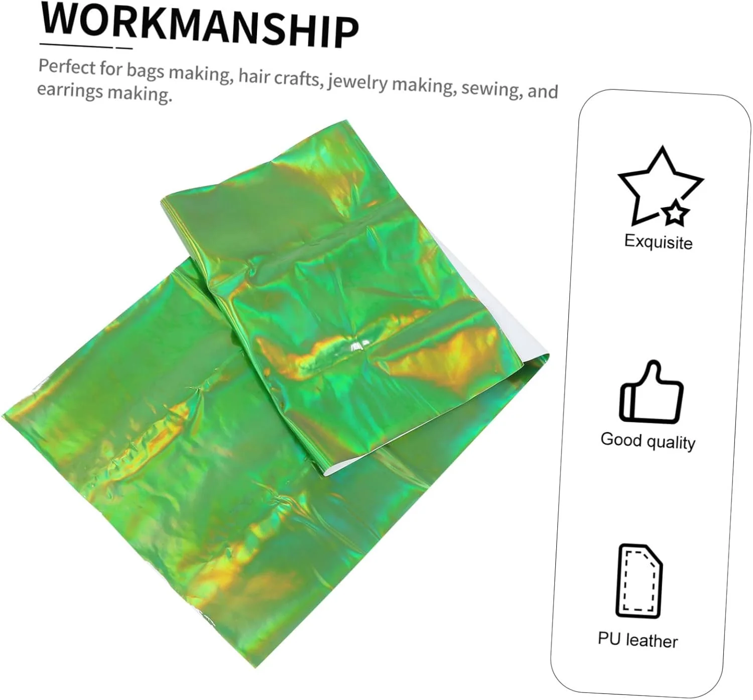 پارچه چاپی فوهولو، صنایع دستی کاربردی برای پاپیون مصنوعی، چرم مصنوعی صاف، خیاطی، تکه دوزی، لوازم جانبی ساخت گوشواره، چرم مصنوعی