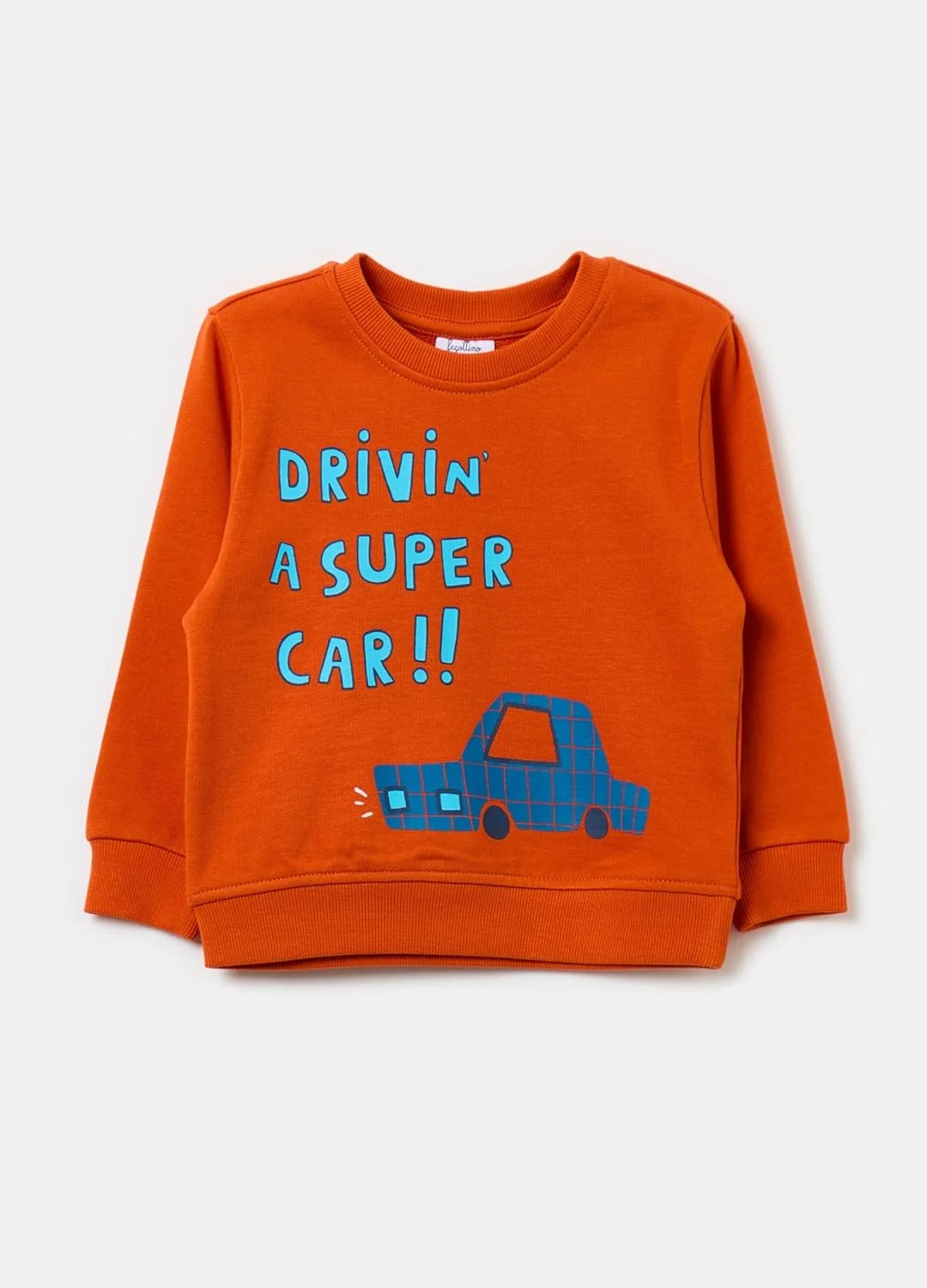 سویشرت پسرانه نوزادی OVS مدل French Terry با طرح چاپی