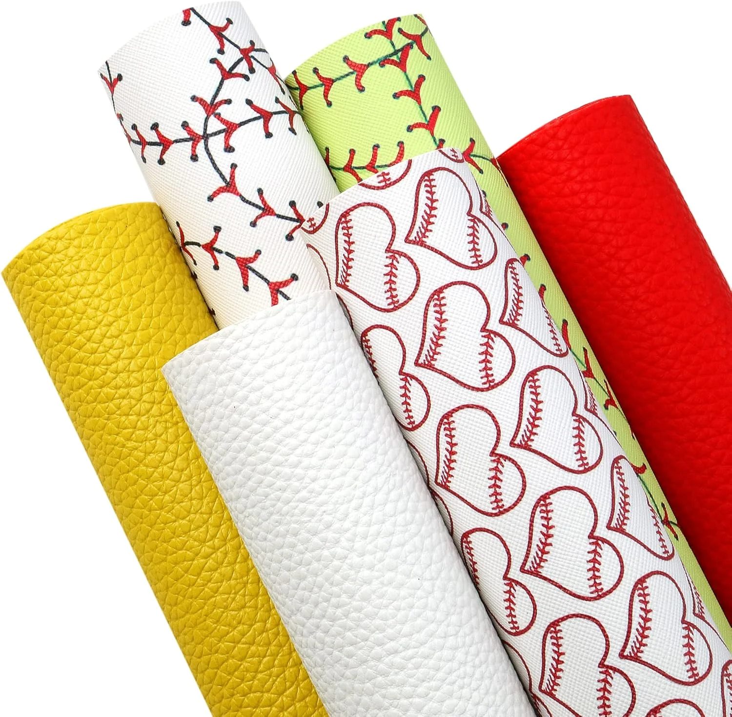 ورقه‌های چرمی مصنوعی طرح‌دار ورزشی David accessories، طرح لیچی، 6 عدد، 20 سانتی‌متر در 34 سانتی‌متر، شامل 2 نوع چرم برای ساخت زیورآلات، گوشواره، پاپیون و صنایع دستی، ست ورزشی A 1090479