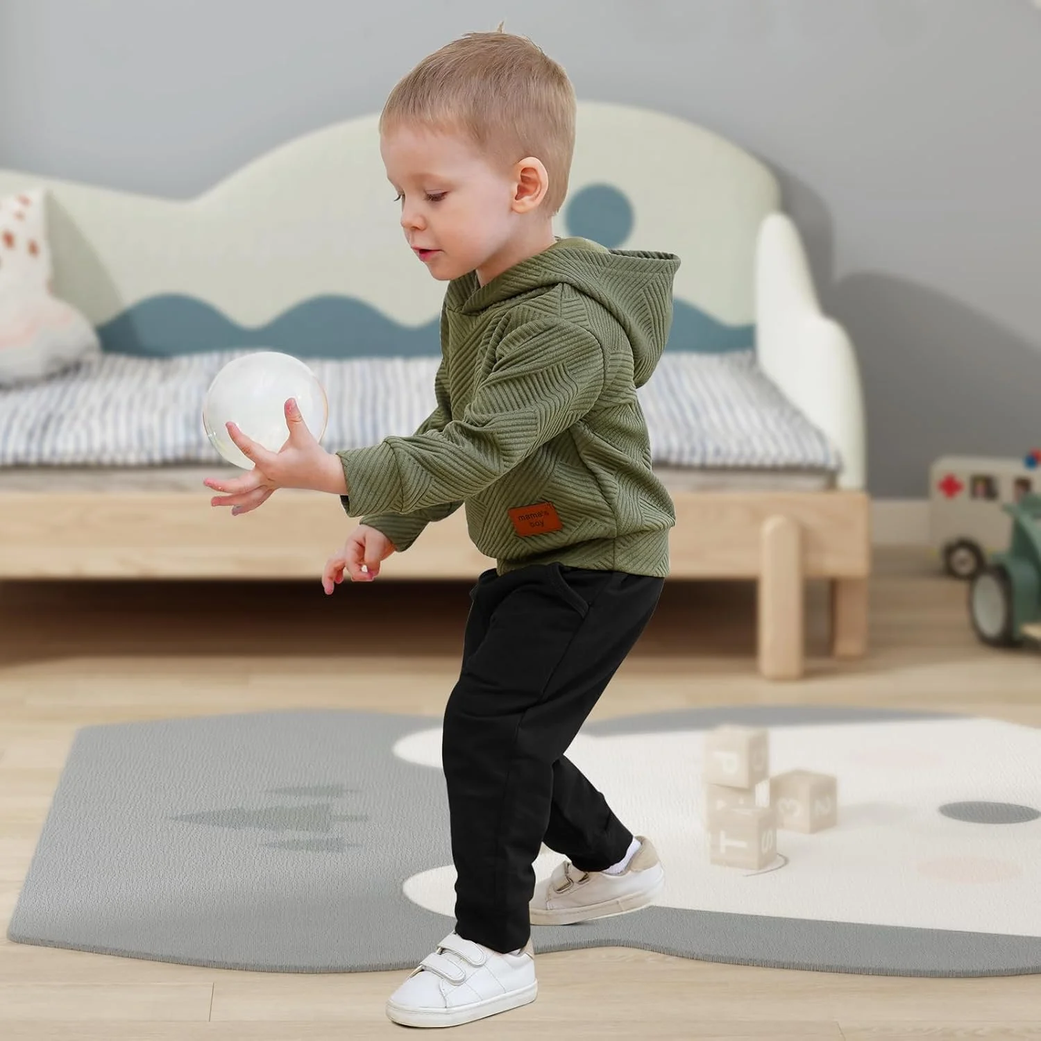 ست لباس پسرانه نوزادی Neutocd، هودی آستین بلند و شلوار مناسب فصل پاییز و زمستان