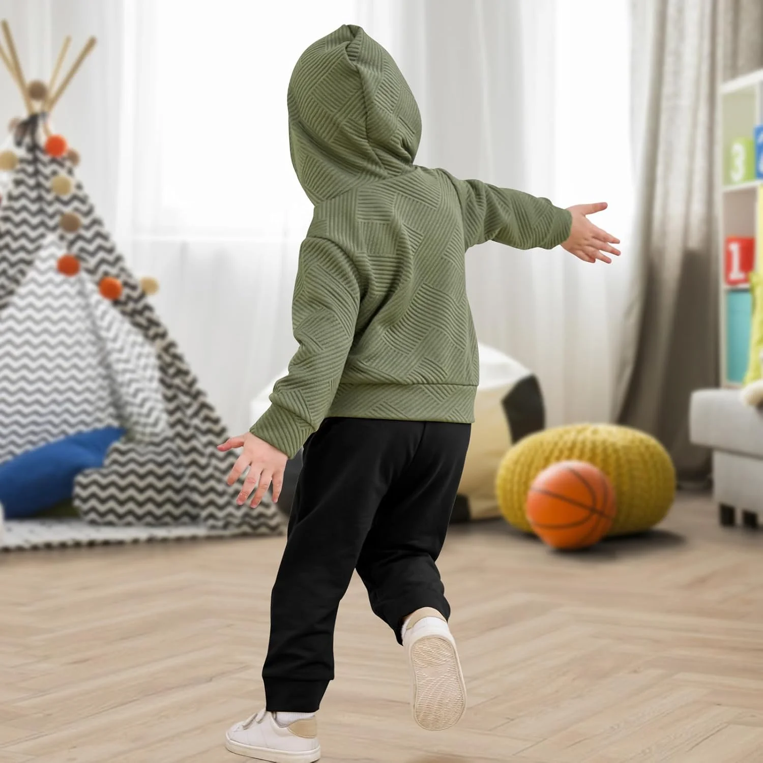 ست لباس پسرانه نوزادی Neutocd، هودی آستین بلند و شلوار مناسب فصل پاییز و زمستان