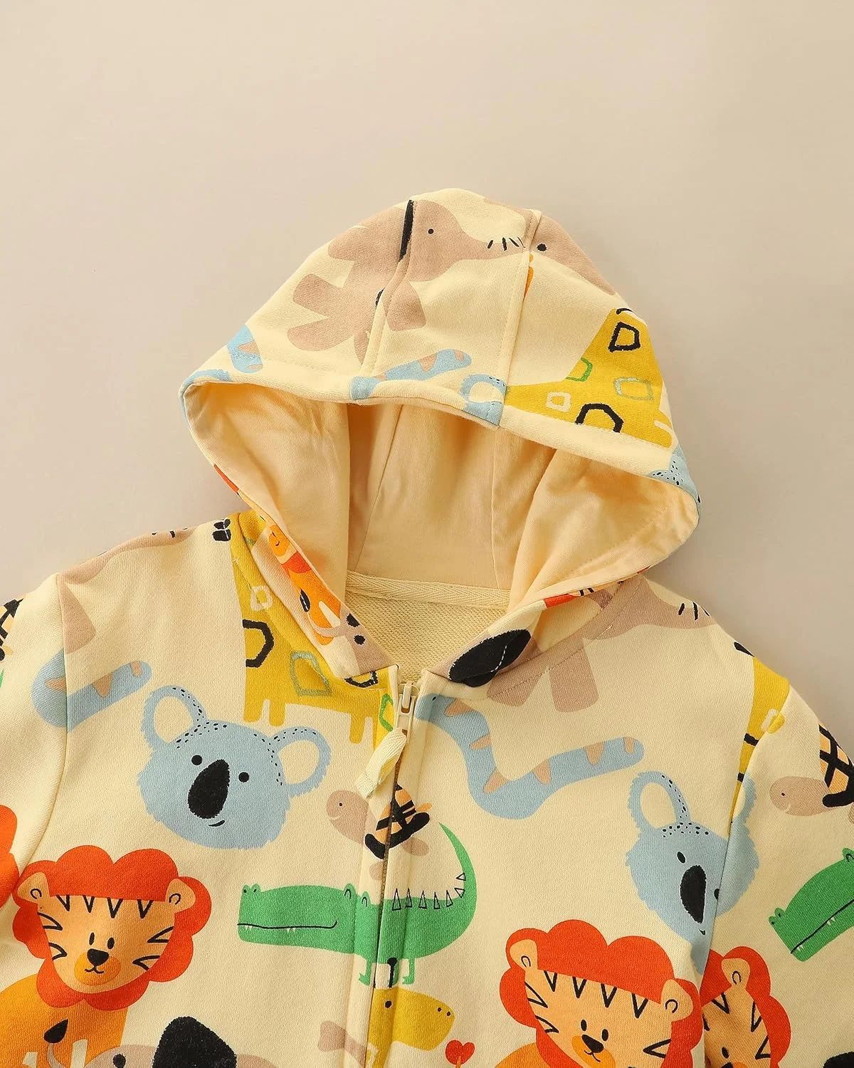 هودی زیپ دار پسرانه NUBEEHOHO مناسب پاییز، ژاکت پسرانه کلاه دار 2 تا 7 سال