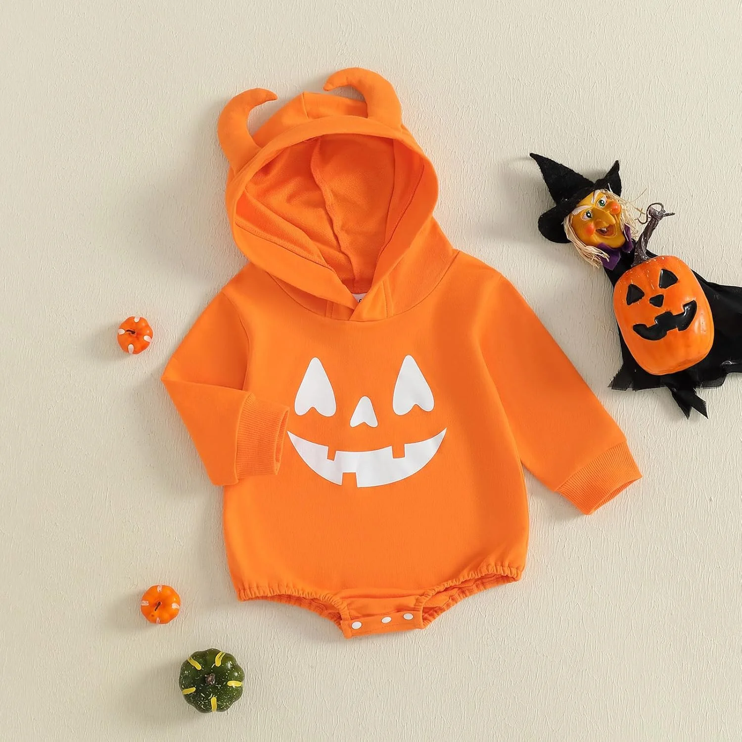 لباس هالووین نوزادی پسرانه Mieeyali، هودی طرح کدو تنبل، سرهمی، لباس هالووین شیطانی لباس هالووین نوزادی پسرانه Mieeyali، هودی طرح کدو تنبل، سرهمی، لباس هالووین شیطانی