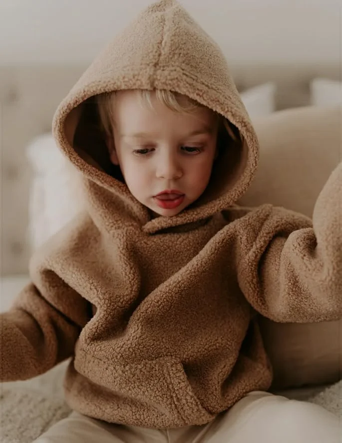 ماندیزی ژاکت پشمی کلاه دار لباس زمستانی دخترانه و پسرانه، ژاکت گرم و نرم کلاه دار، پلیور و لباس بیرونی